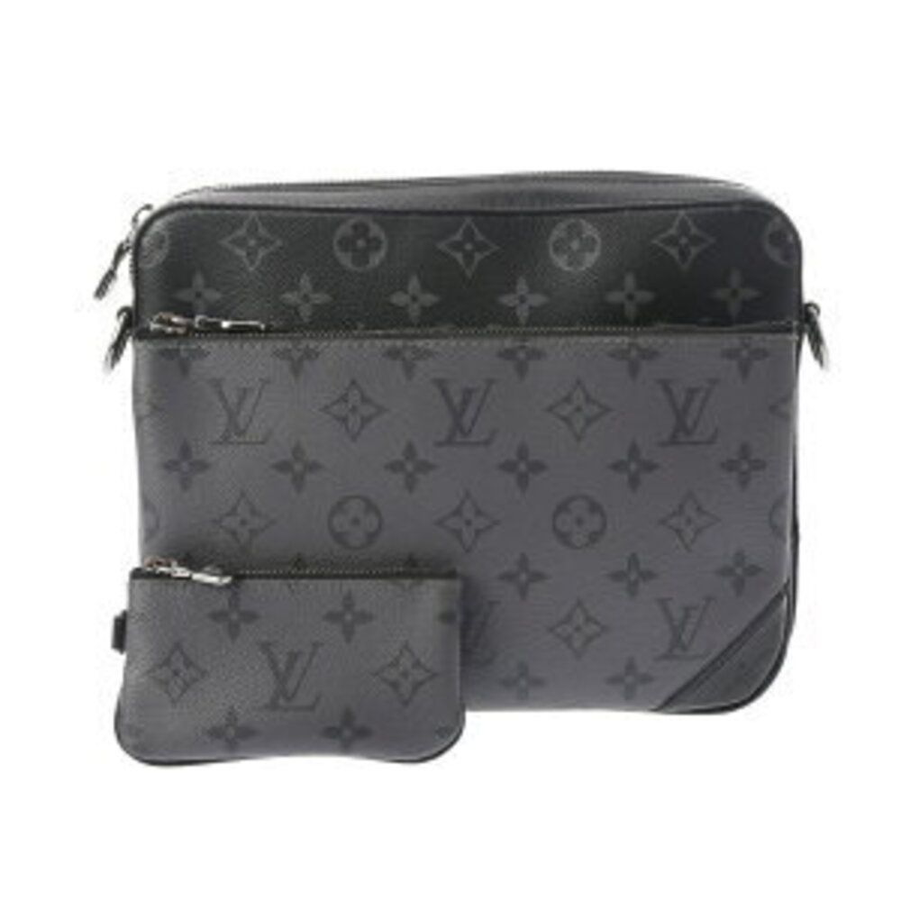Louis Vuitton Monogram Eclipse Black Trio Messenger Bag Black Reverse